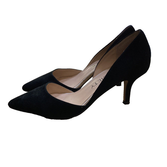 Sole Society Jenn Sexy Black Faux Suede D’Orsay High Heels Dressy Shoes US 9.5M - Picture 5 of 9